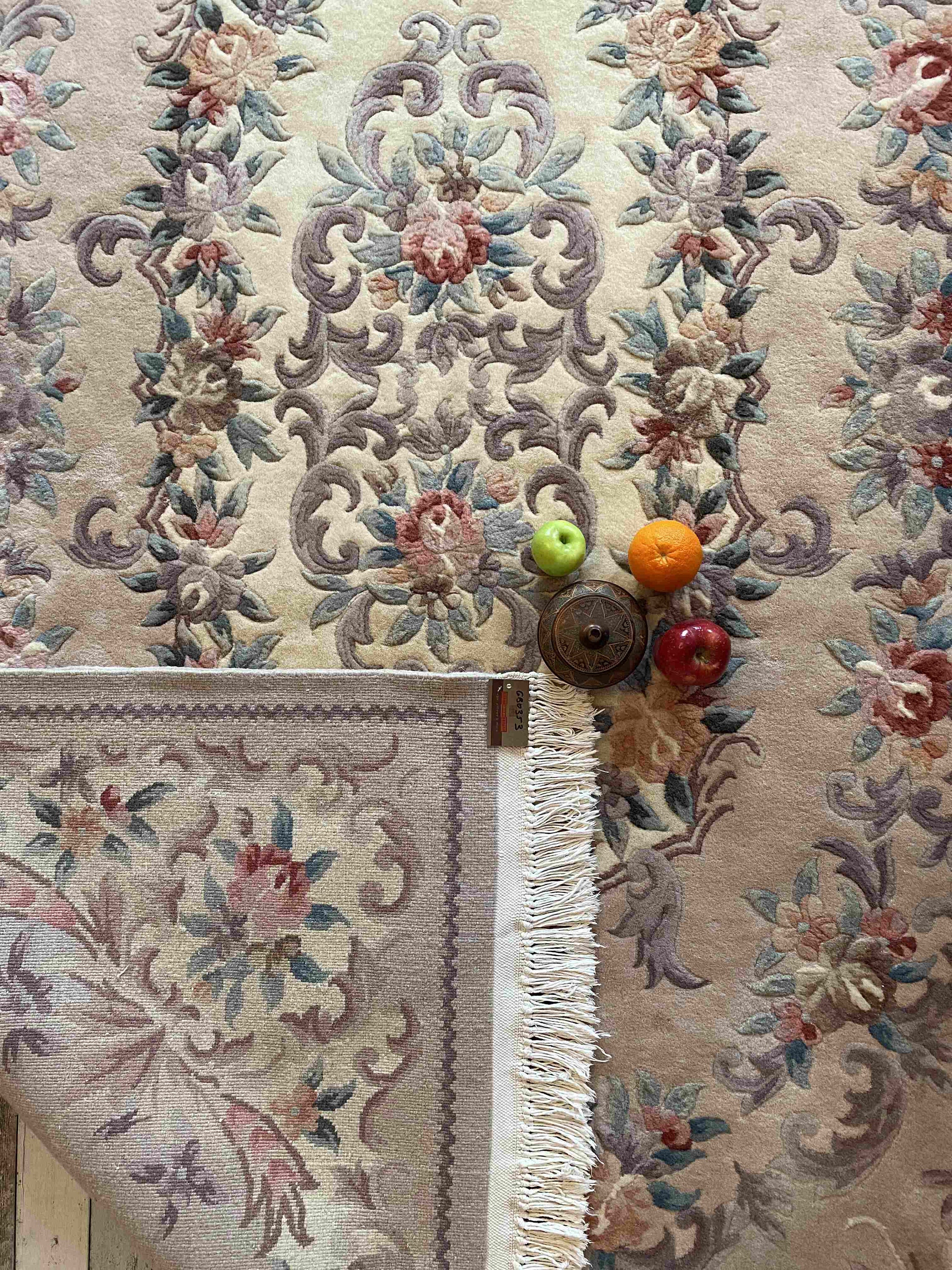 Extralarge Vintage Floral Rug Handknitted Floral Large Wool Etsy