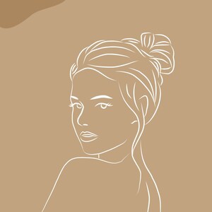 Tan Women Silhouette Print - Etsy
