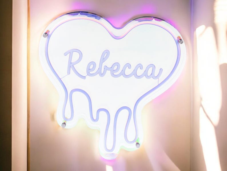 Personalized Neon Name Sign Custom LED Light Blue, Yellow, Green, White
