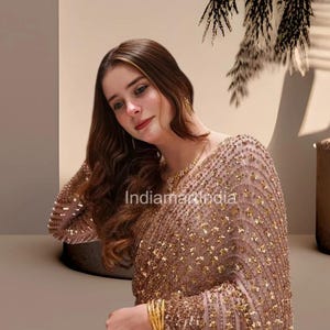 Designer Butterfly Net Saree,All Over Sequins Embroidery Work And Party Wear Saree