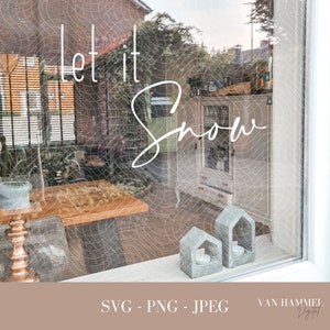 Let It Snow SVG PNG JPEG | Christmas Window Decoration | Christmas Cling | Cut File | Free Commercial Use | Silhouette Cameo | Cricut |