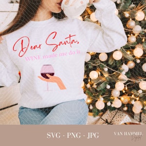 Cher Père Noël m’a fait le faire svg png jpg | Pour usage commercial et personnel | | de téléchargement numérique DTF conçoit | SVG de Noël