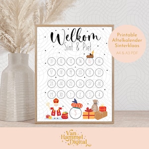 Sinterklaas Countdown Calendar 2025 | Countdown to December 5 | For Personal Use | Digital File
