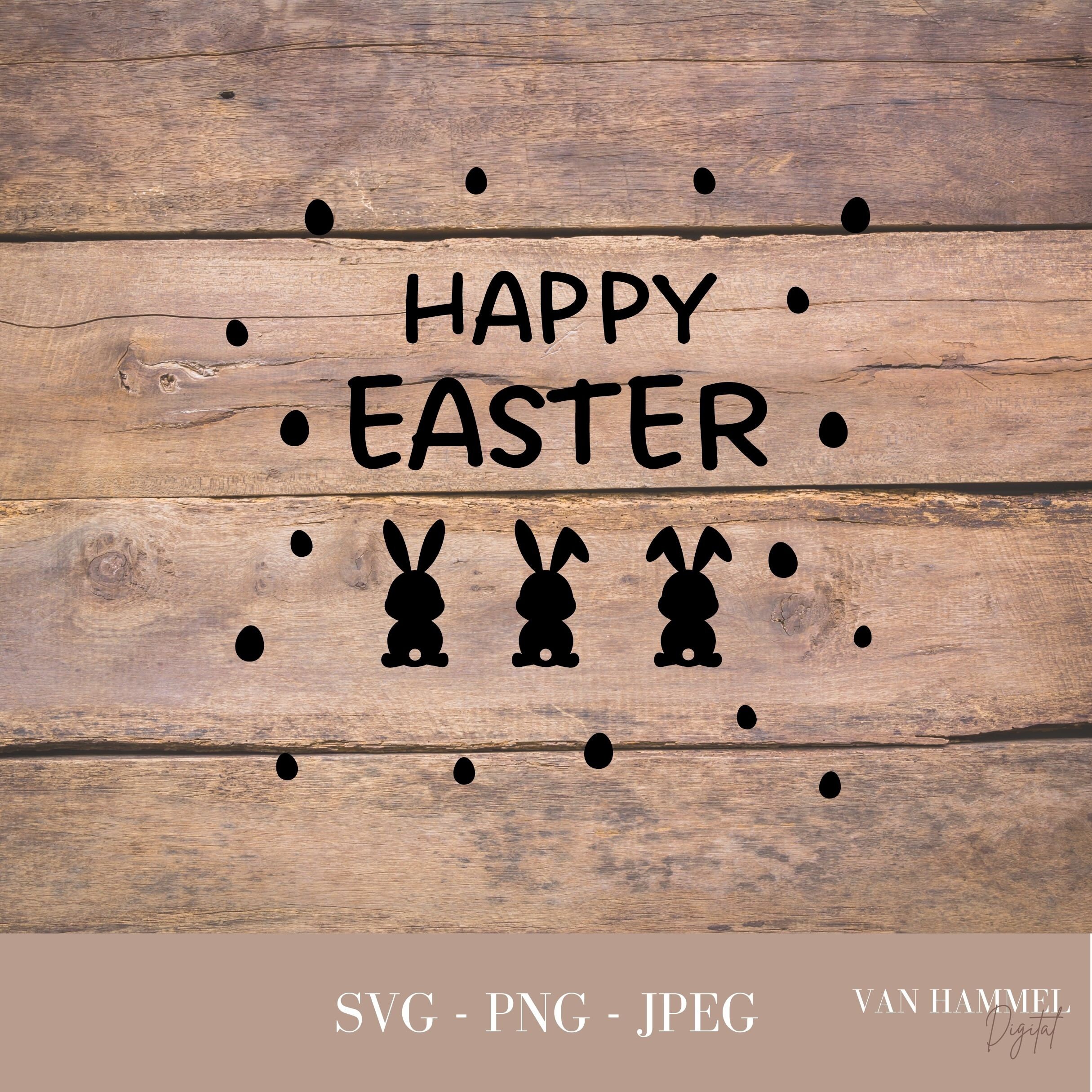 Happy Easter Easter Eggs SVG PNG JPEG | Window Cling Download | Window ...
