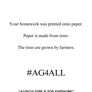 Poster di carta sull'educazione agricola per tutti