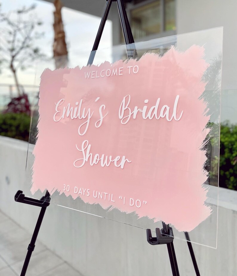 Acrylic Bridal Shower Sign Wedding Shower Sign Etsy