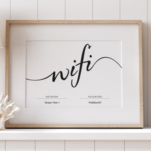 Wifi-netwerk en wachtwoordteken, wifi-wachtwoordblad