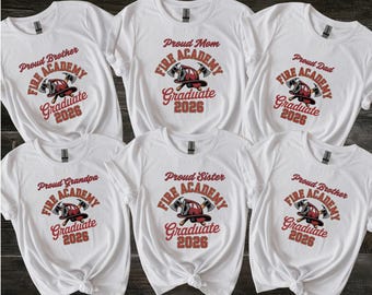 Firefighter tshirt, firefighter graduation gift, family graduation shirts 2026, Proud parents shirts, graduation shirt for family