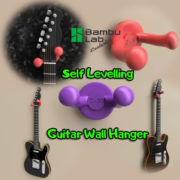Self Levelling Wall Hanger For Guitars And Basses