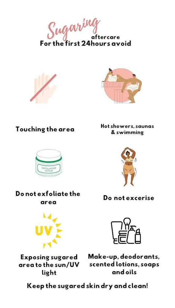 After Care Sugaring Card Etsy