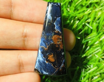 Pietersite Cabochon Fancy Shape Handmade Loose Gemstone Making for Jewelry. 37x18x6 MM. 27 CT.