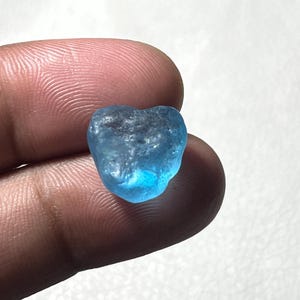 Stunning ~ Swiss Blue Topaz Blue Topaz Rough Gemstone Size:- 13X13X8 Mm Swiss Blue Topaz Crystal From Russia For Making All jewelry 12 CT.