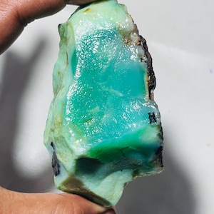 Highest Quality Green Chrysoprase Raw, Big Size Chrysoprase Rough Gemstone  AAA+ Green Chrysoprase Best For Wire Wrapped Jewelry. 197 Gm.