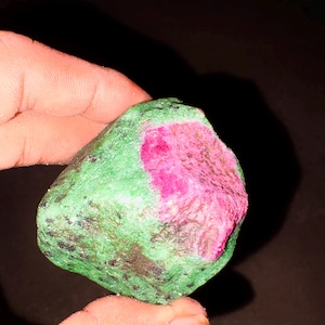 Big Size Raw Natural Ruby Zoisite Rough Crystal Unpolished Loose Gemstone Making For All Jewelry. 910 CT. 62x58x35 MM.