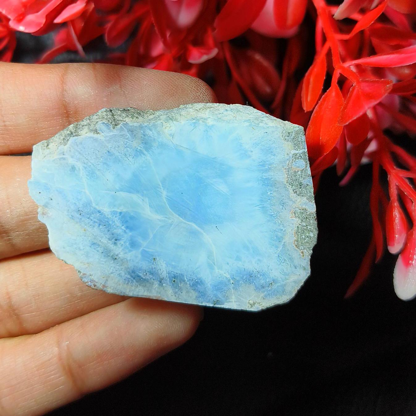 ラリマー　ルーススラブ 涙のドロップ☆ラリマー ルースs564 天然石 Funky garuda stone