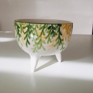 Hand Painted Ceramic Pot, Cute Ceramic Planter,  Ceramic Flower Pot, Decorative Ceramic Pot , Handmade Ceramic Pottery, Plant Lover Gift