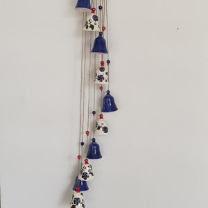 Hanging Bells, Memorial Wind chimes,Garden Decoration, balcony decor, ceramic bell chimes,garden ornaments,housewarming gift,farmhouse decor