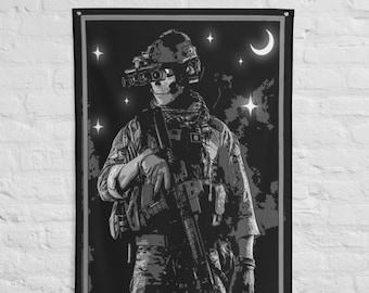 The Moon Tarot Card Tapestry – Dark Art Flag, Gothic Decor
