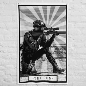 Presente para Ele, Tarô Estilo Militar, Tapeçaria de Cartas de Tarô do Sol, Tático, Caverna do Homem, Jogador, Caça, Serviço Ativo