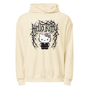 Deathcore Hello Kitty Unisex garment-dyed lightweight hoodie