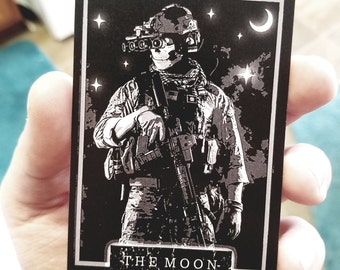Military Tactical "The Moon" Tarot Card Art Print