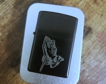 Encendedor - Encendedor con tapa abatible de diseño elegante - Nuevo - Oración hostil