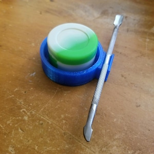 DabbCaddy - Tool Holder, Container Holder, TPU Material, 420, 710, Concentrates, Translucent Blue