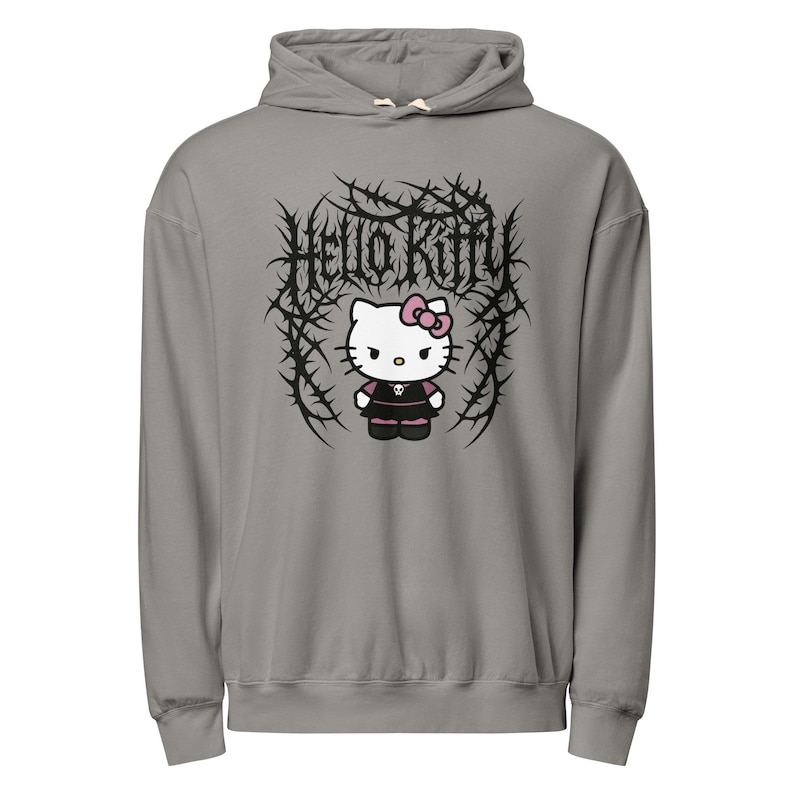 Deathcore Hello Kitty Unisex garment-dyed lightweight hoodie