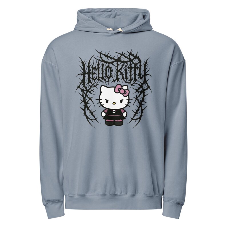 Deathcore Hello Kitty Unisex garment-dyed lightweight hoodie
