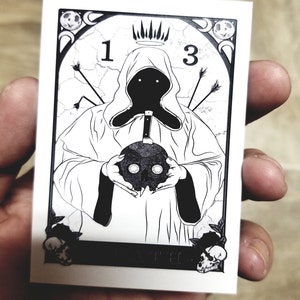 Todes-Tarotkarte durch Werbung, dunkle Tarotkarten, taktisches Militärstil-Tarot, Todeskarte