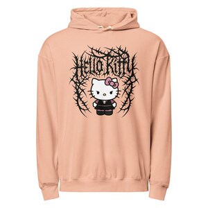 Deathcore Hello Kitty Unisex garment-dyed lightweight hoodie