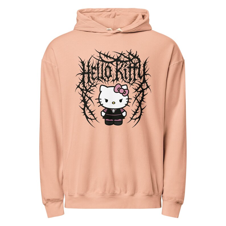 Deathcore Hello Kitty Unisex garment-dyed lightweight hoodie