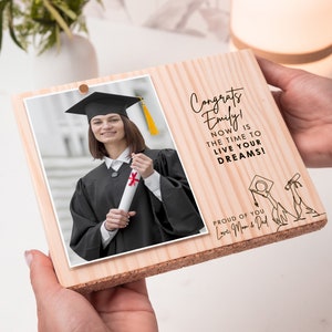 Graduation Frame College, School Graduation Gift, Wood engraved Gift, Picture Frame, Congrats, Congratulations On Your Graduation