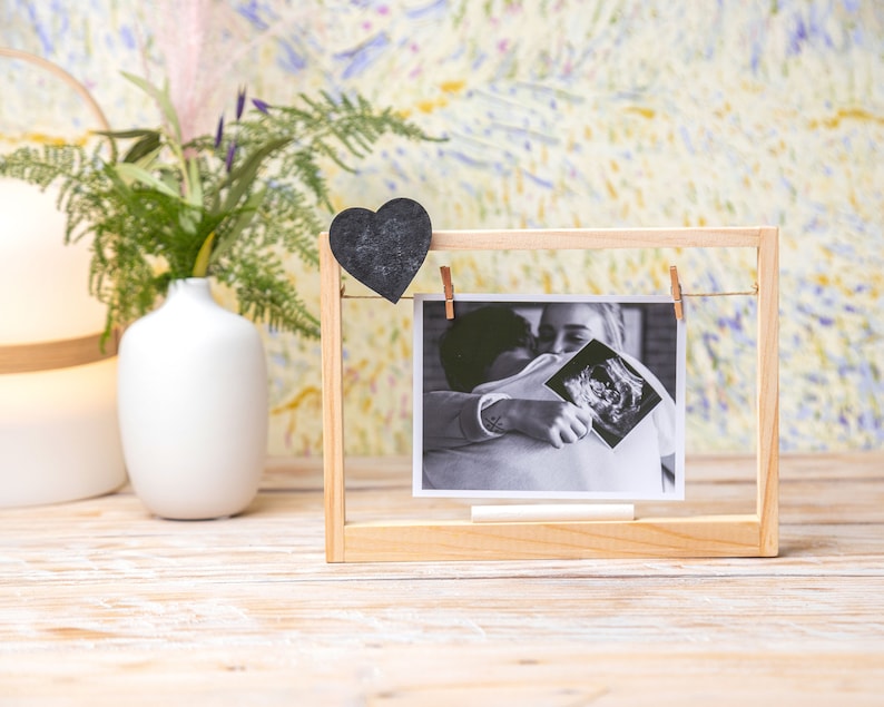 Engraved Baby Frame, Baby Countdown Frame with photo Ultrasound Baby Shower Gift, Mom To Be Gift, Pregnancy Announcement, New Parents Gift image 9
