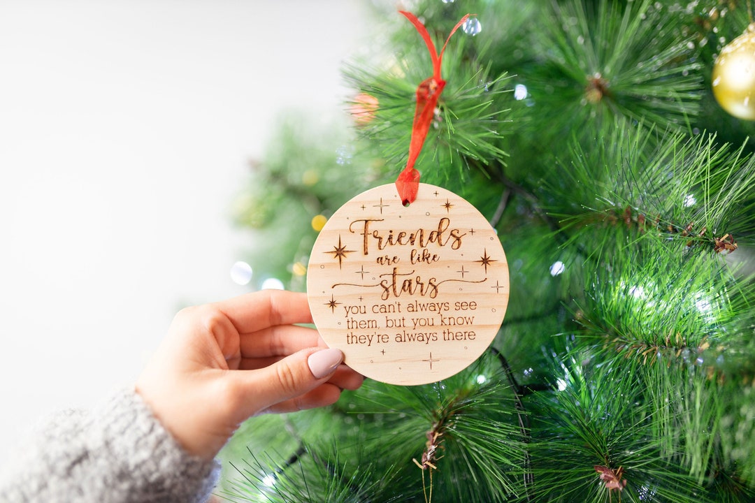 Personalized Best Friends Christmas Wooden Christmas Etsy UK