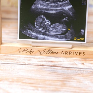 Engraved Baby Frame, Baby Countdown Frame with photo Ultrasound Baby Shower Gift, Mom To Be Gift, Pregnancy Announcement, New Parents Gift image 8