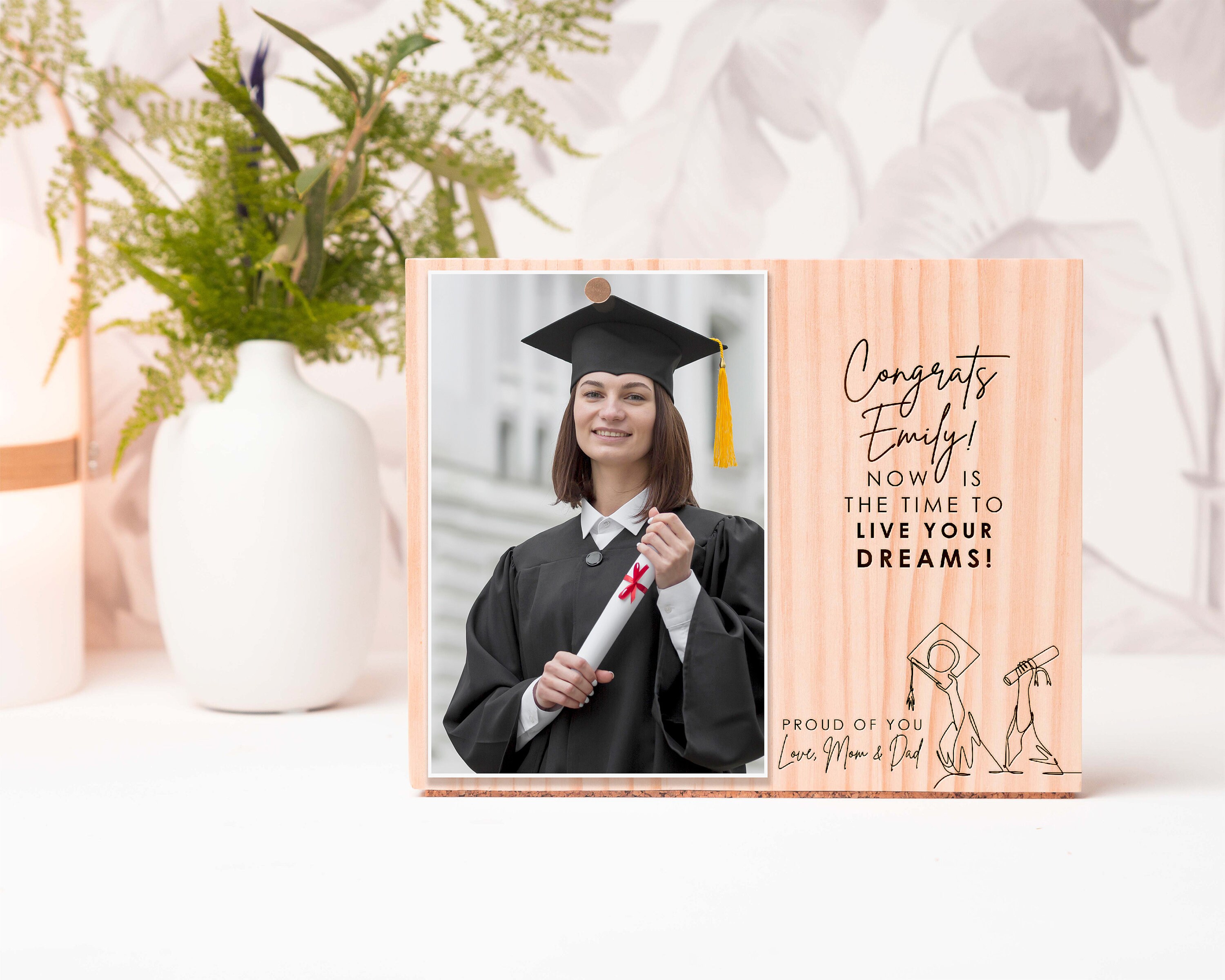 Mta Graduation Frame Engraved Wood Graduation Picture Frame, Personalized Gift - Etsy