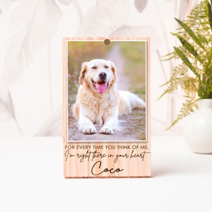 Dog Memorial Gift, Pet Memorial Picture Frame, Pet Engraved Wood Photo Block, Dog Loss Gift Photo, Cat Loss Gift, Pet Loss, Pet Sympathy