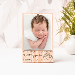 Geschenk für Oma von Grandkids, I'm Lucky as Can Be The Best Oma gehört mir Bilderrahmen, Beste Oma Bilderrahmen personalisiert