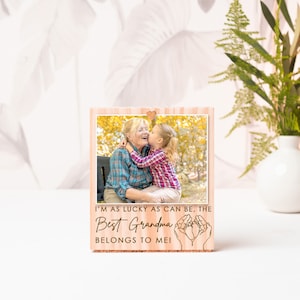 I'm Lucky as Can Be The Best Oma gehört mir Bilderrahmen, Geschenk für Oma von Enkelkindern, Beste Oma Bilderrahmen personalisiert
