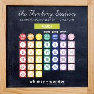 The Thinking Station: Calendar, Homeschool Board, Preschool Homeschool Lessons, Activity Bundle, Morning Board for Preschoolers