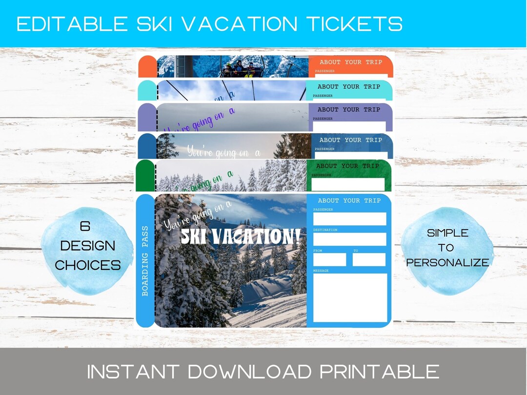 surprise ski trip reveal ideas