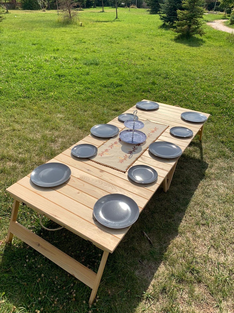 7028 Inc Picnic Table Boho Table Car Picnic Table Folding Etsy