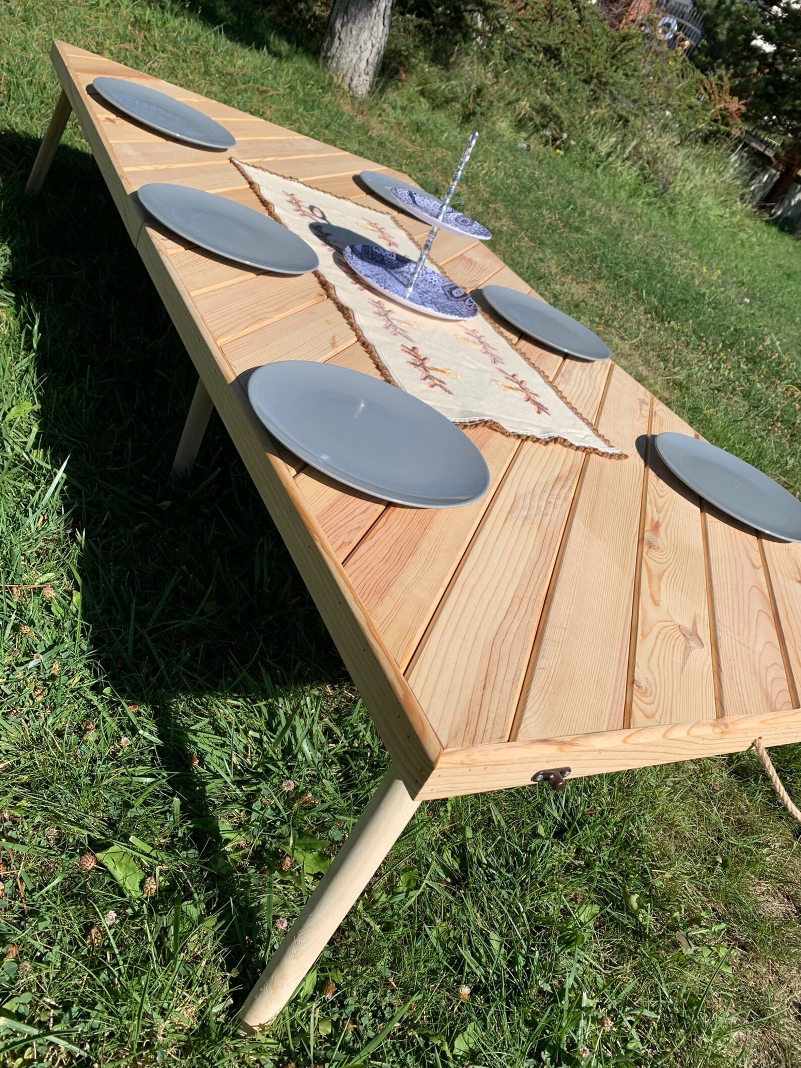 Picnic Table Boho Table Car Picnic Table Folding Etsy