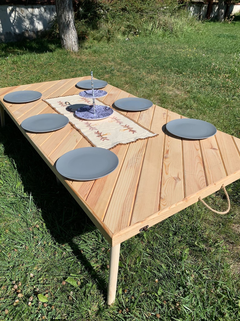 Picnic Table Boho Table Car Picnic Table Folding Etsy