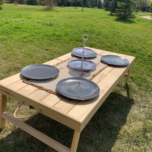 22x44 inc, picnic table, boho table, car picnic table, folding table,handmade furniture,low seat table, table, wood table, boho picnic table