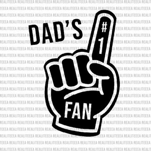 Papa's #1 fan, SVG, PNG, JPG, digitaal bestand, Vaderdag