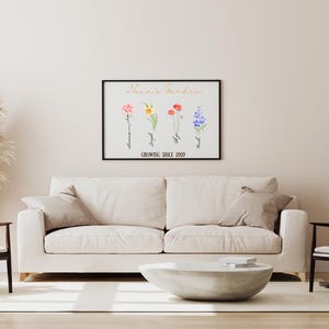 Personalized Mother&#39;s Day Gift, Birthday Gift for Mom or Grandmom, Grandma&#39;s Garden, Mom&#39;s Garden, Flower Garden, Mom&#39;s Butterflies