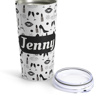 Personalized French Tumbler, Custom Eiffel Tower Tumbler, Custom Tumbler, Parisian Chic Beer Thermos, Elegant Fashionista Gift Idea image 1