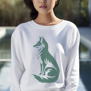 Sudadera Fox Cottagecore, suéter Forestcore Fox, suéter de bosque vintage, jersey Forestcore, animal de vida silvestre del bosque, linda camisa de zorro